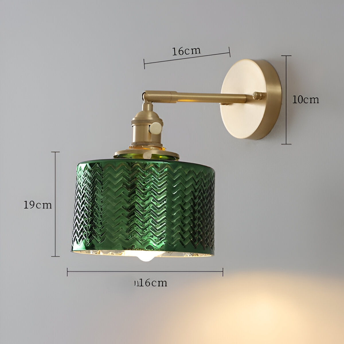 Sleek Adjustable Glass LED Wall Lamp