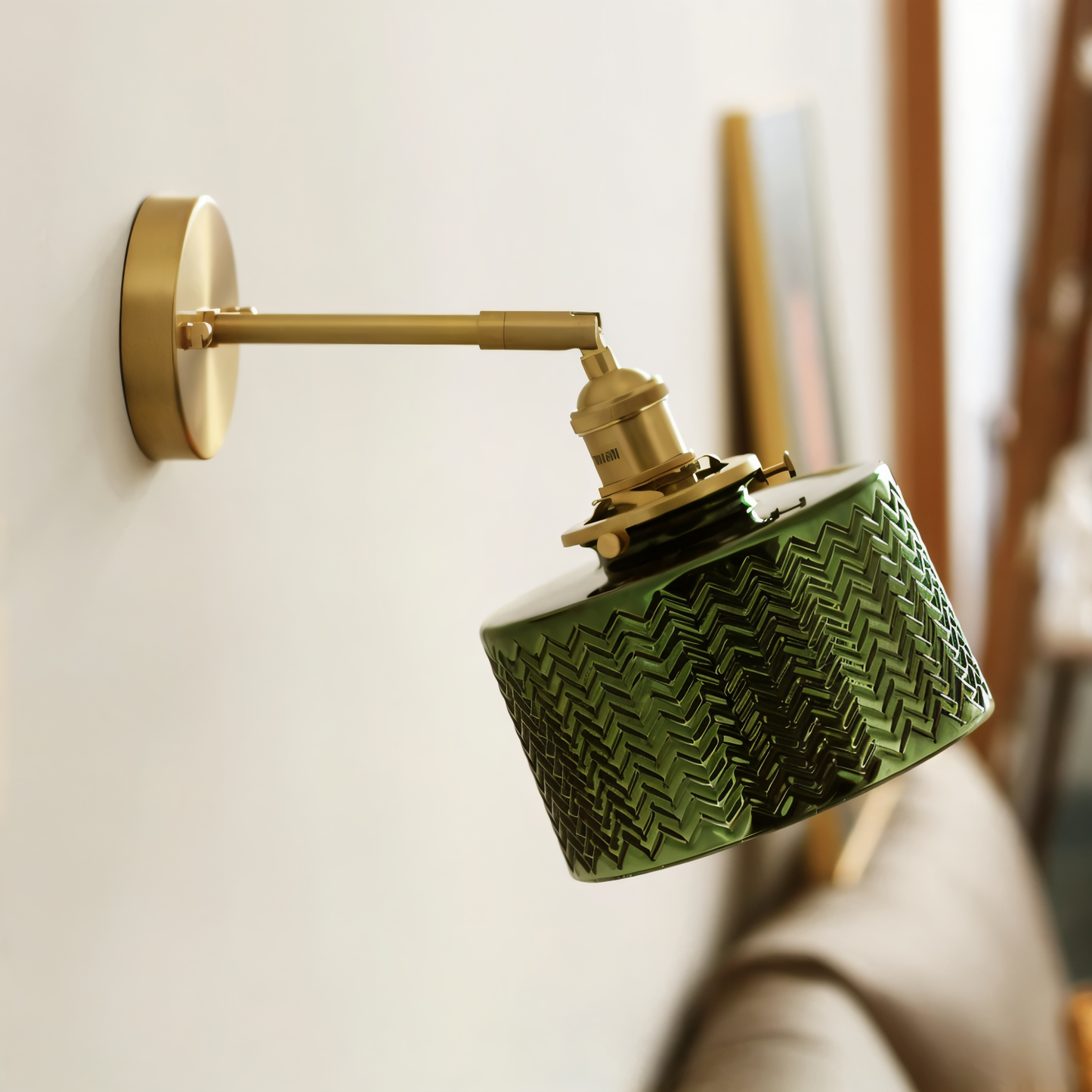 Sleek Adjustable Glass LED Wall Lamp