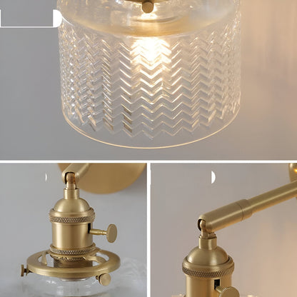 Sleek Adjustable Glass LED Wall Lamp