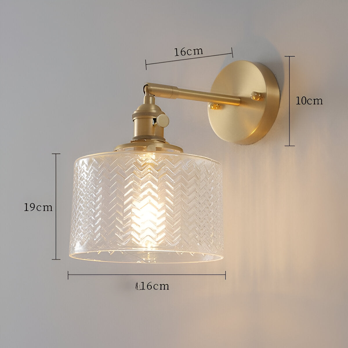 Sleek Adjustable Glass LED Wall Lamp