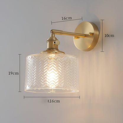Sleek Adjustable Glass LED Wall Lamp