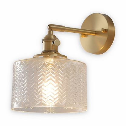 Sleek Adjustable LED Wall Lamp with Glass Shade