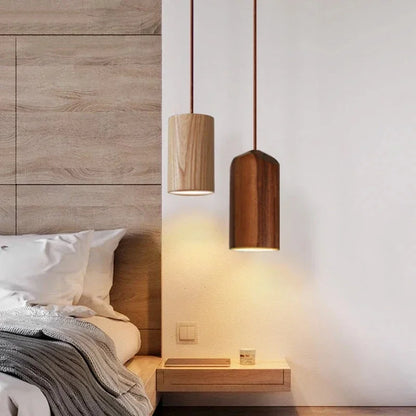 Farmhouse Style Wood LED Pendant Light