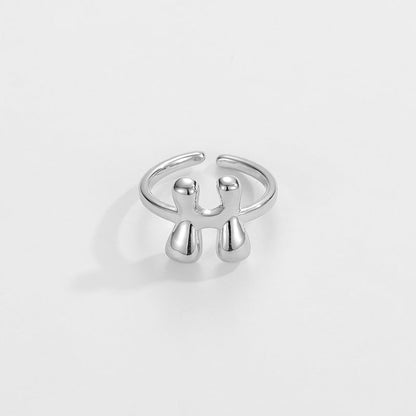Stylish Monogram Letter Ring
