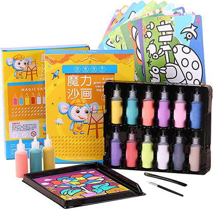 Colorful Kids Art Sand Painting Kit - Luxicro