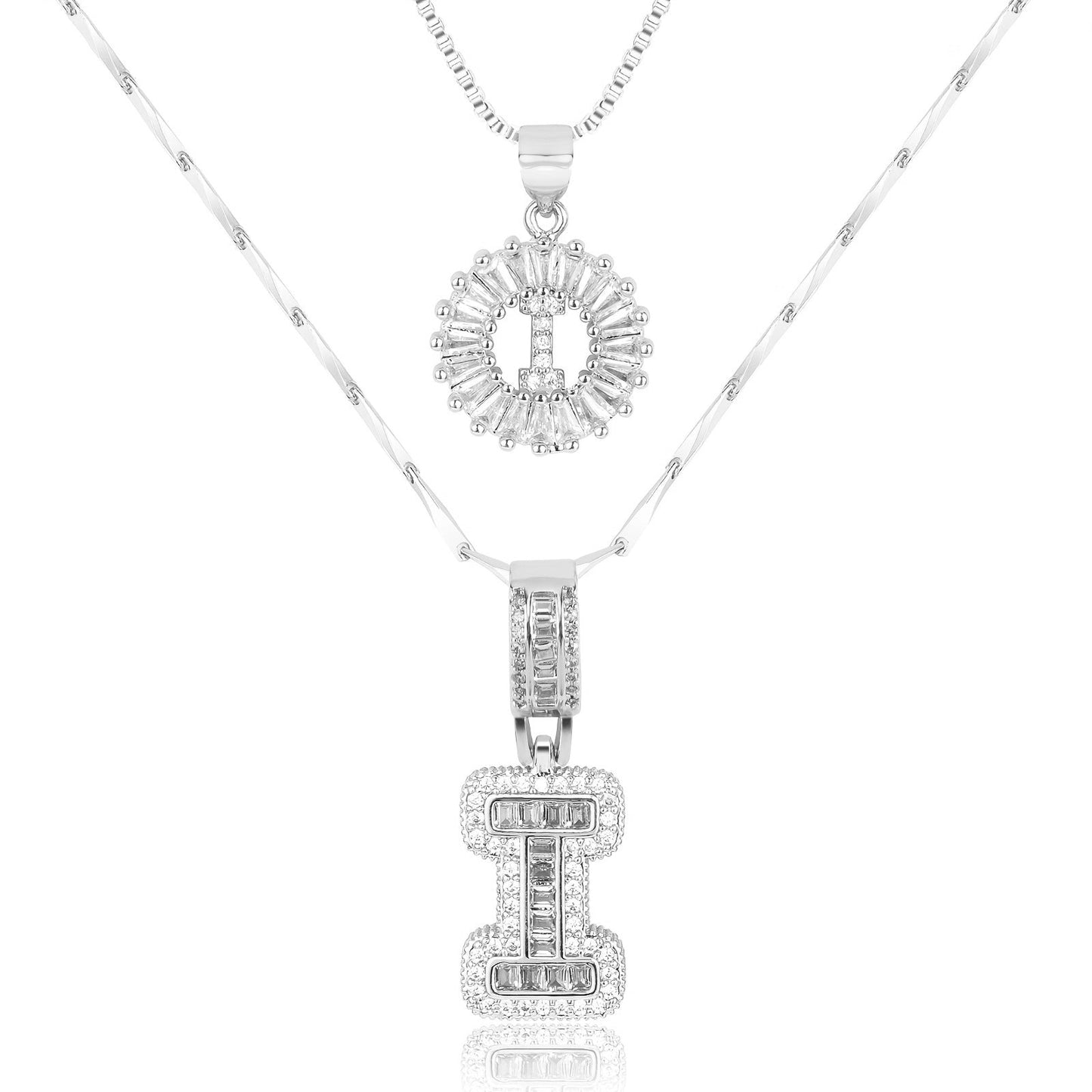 Fine 14k Gold Initial Diamond Pendant Necklace