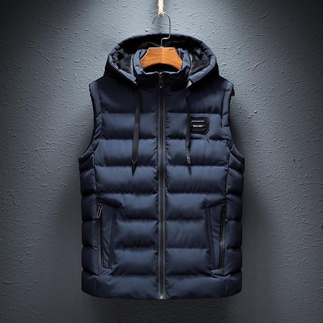 Simple Drawstring Sleeveless Jacket - Luxicro