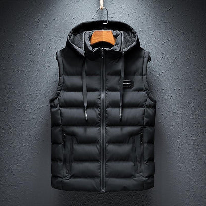 Simple Drawstring Sleeveless Jacket
