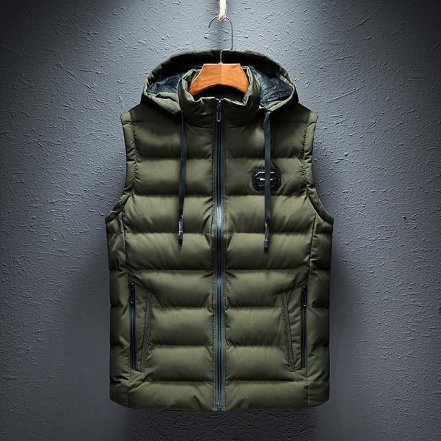 Simple Drawstring Sleeveless Jacket