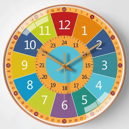Colorful Educational Wall Clock - Luxicro