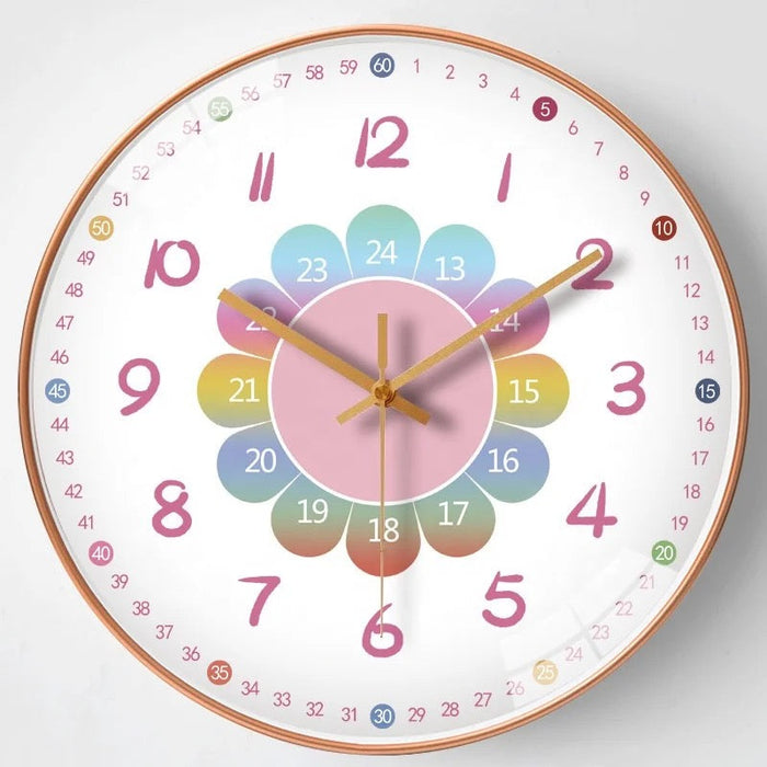Colorful Educational Wall Clock