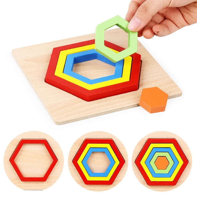 Colorful Wooden Jigsaw Puzzle Toy