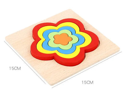 Colorful Wooden Jigsaw Puzzle Toy