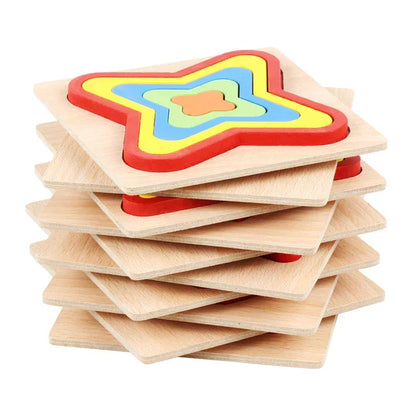 Colorful Wooden Jigsaw Puzzle Toy