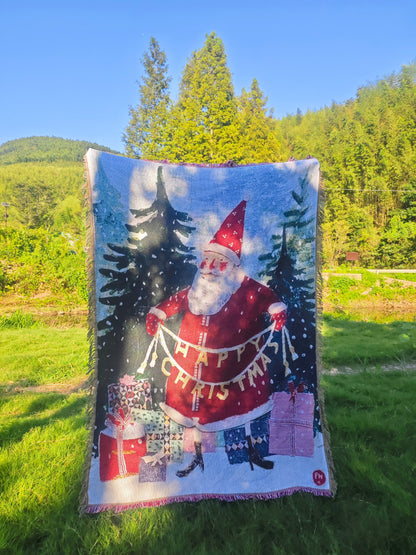 Cozy Holiday Santa Blanket Throw - Luxicro