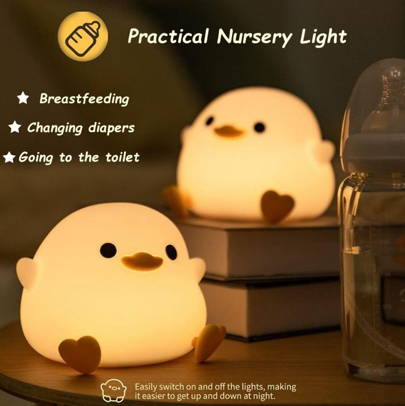 Adorable Duck Shaped Night Table Lamp