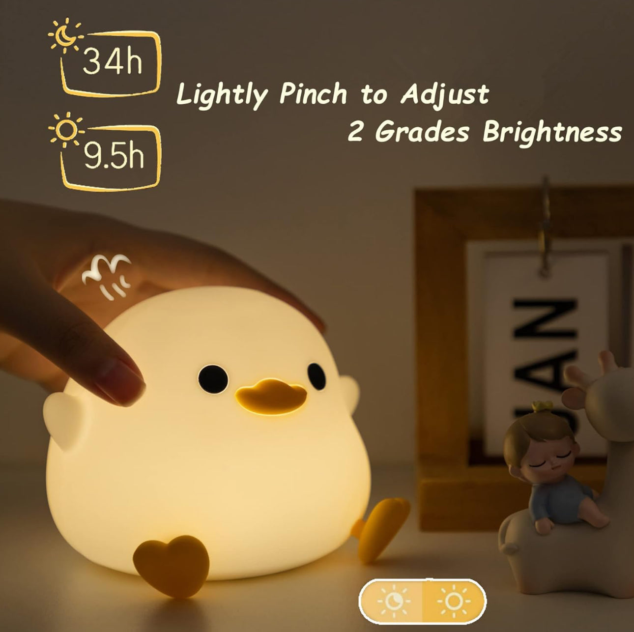 Adorable Duck Shaped Night Table Lamp