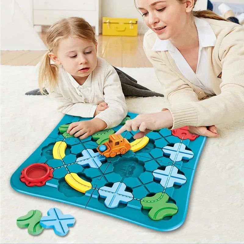 Fun Childrens Wooden City Play Puzzle - Luxicro