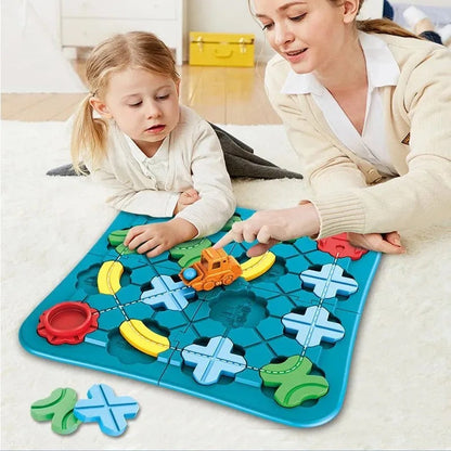 Fun Childrens Wooden City Play Puzzle - Luxicro