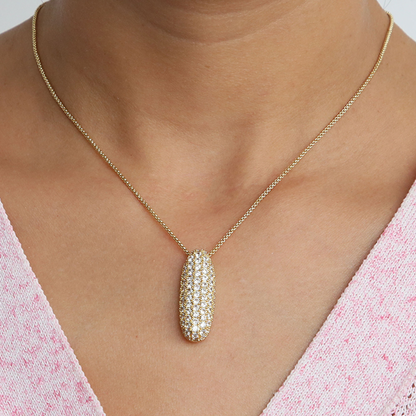 Big Letter Sparkle Initial Necklaces