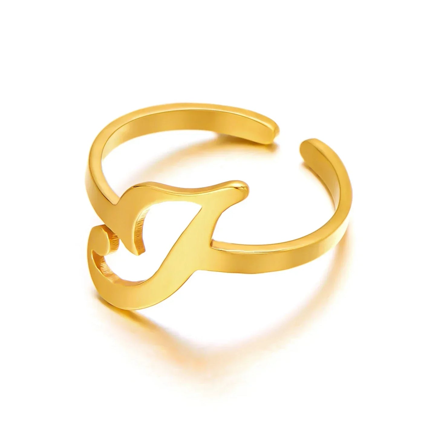 Custom Engraved Initial Silver Ring