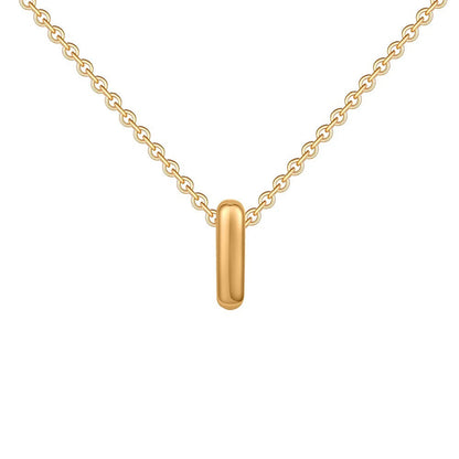 Dainty Engraved Letter Pendant Necklace