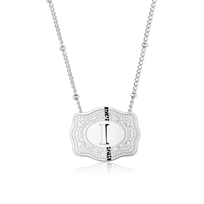 Dainty Monogram Pendant Necklace With Charm