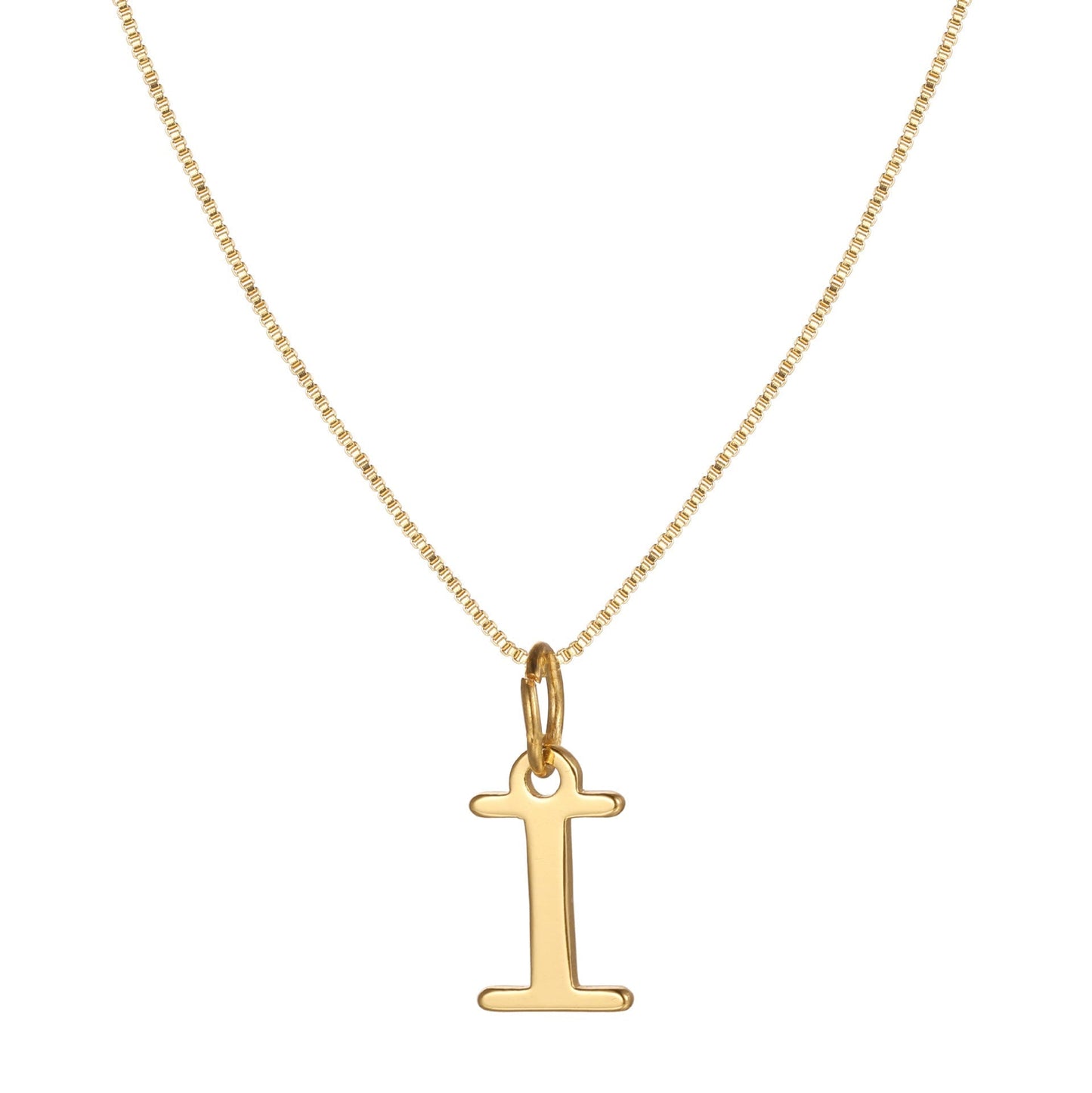 Classic 14k Gold Monogram Pendant Necklace