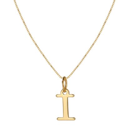 Classic 14k Gold Monogram Pendant Necklace