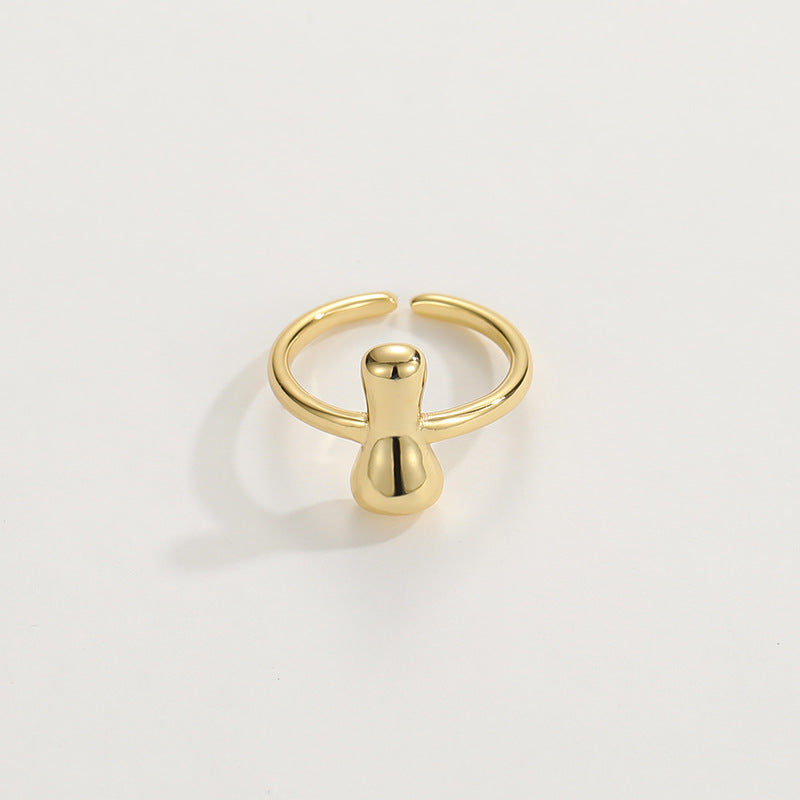 Stylish Monogram Letter Ring