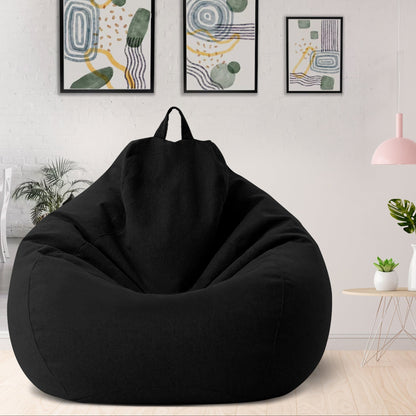 Plush Linen Bean Bag Chair - Comfortable Seating Solution