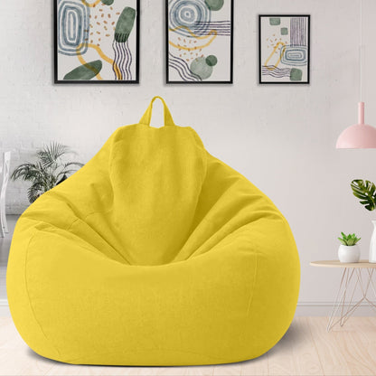 Plush Linen Bean Bag Chair - Comfortable Seating Solution