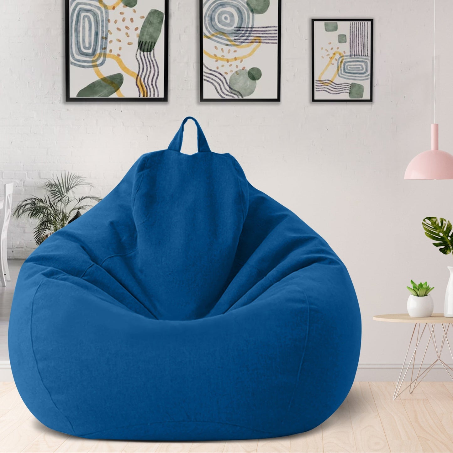 Plush Linen Bean Bag Chair - Comfortable Seating Solution