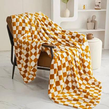 Cozy Checkerboard Throw Blanket