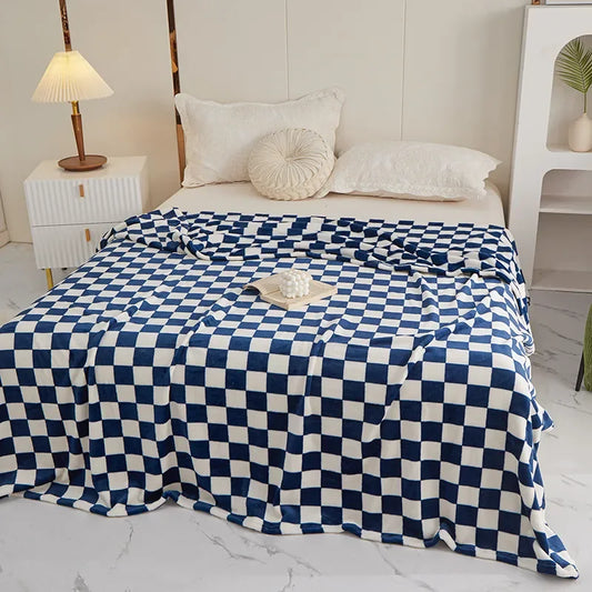 Cozy Checkerboard Throw Blanket - Luxicro