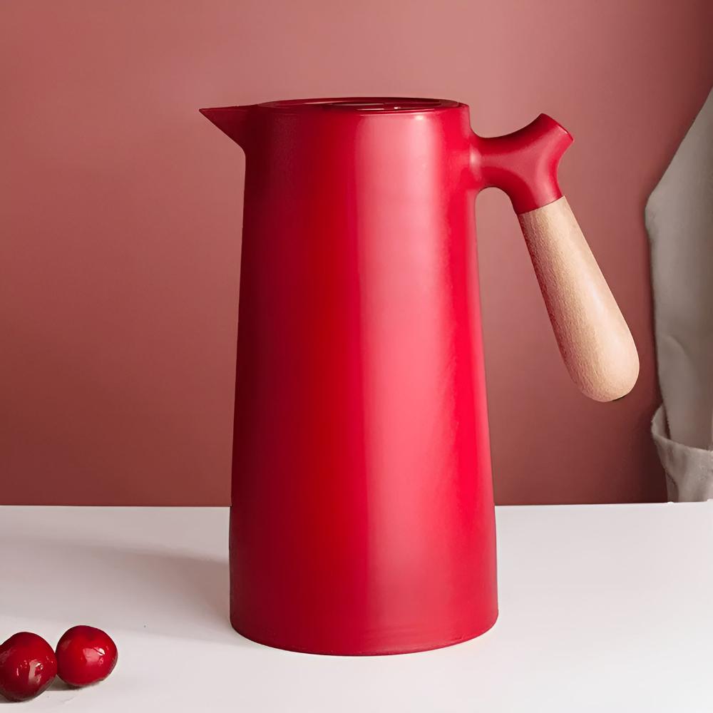 Thermal Carafe with Wood Grip - 1L Coffee Server