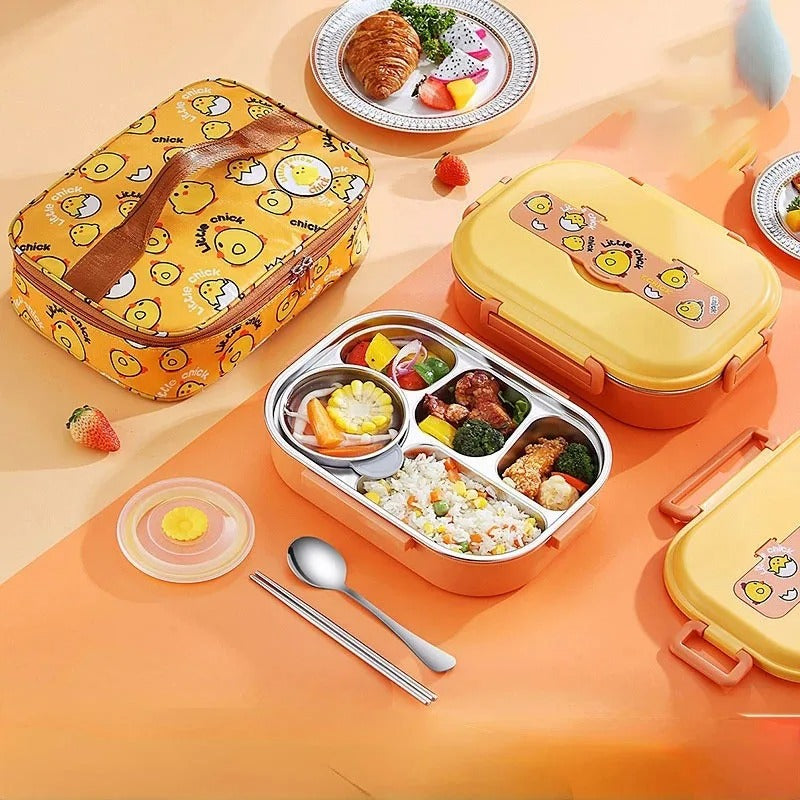 Insulated Stainless Steel Meal Prep Lunch Box Set - Luxicro