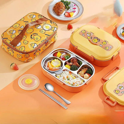 Insulated Stainless Steel Meal Prep Lunch Box Set - Luxicro
