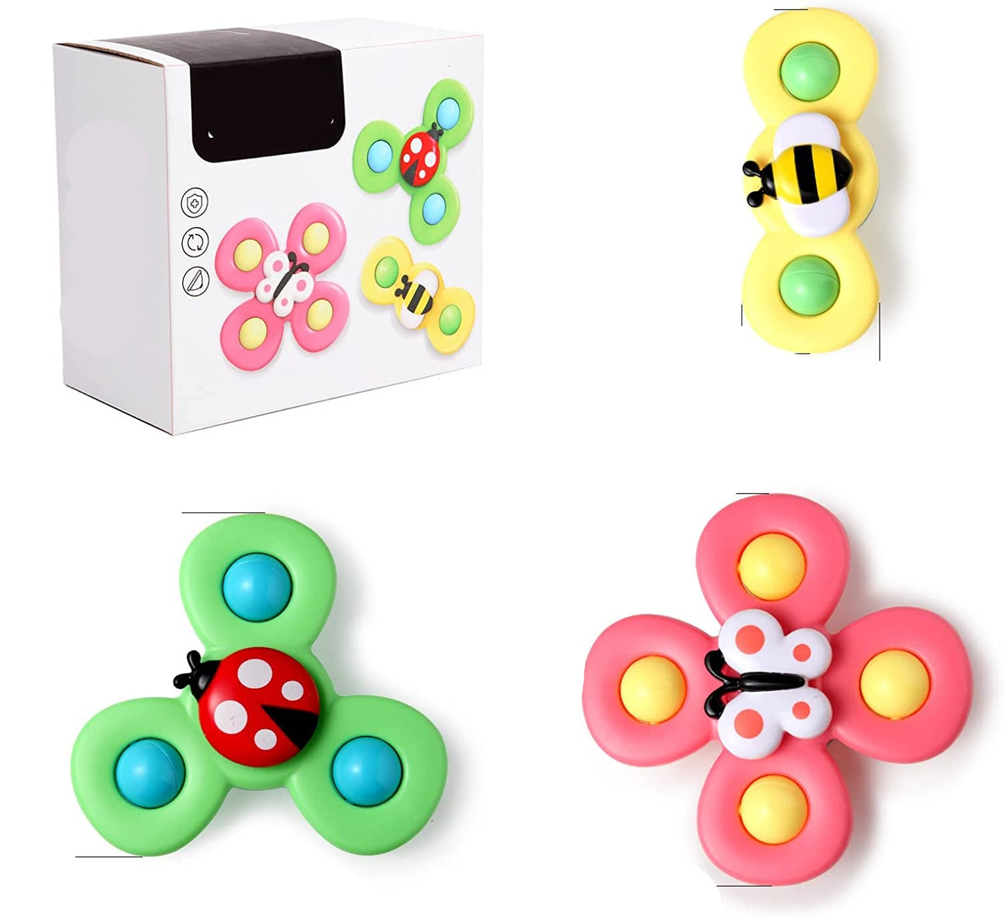 Bright Childrens Bathroom Toys Set - Safe Fun Play