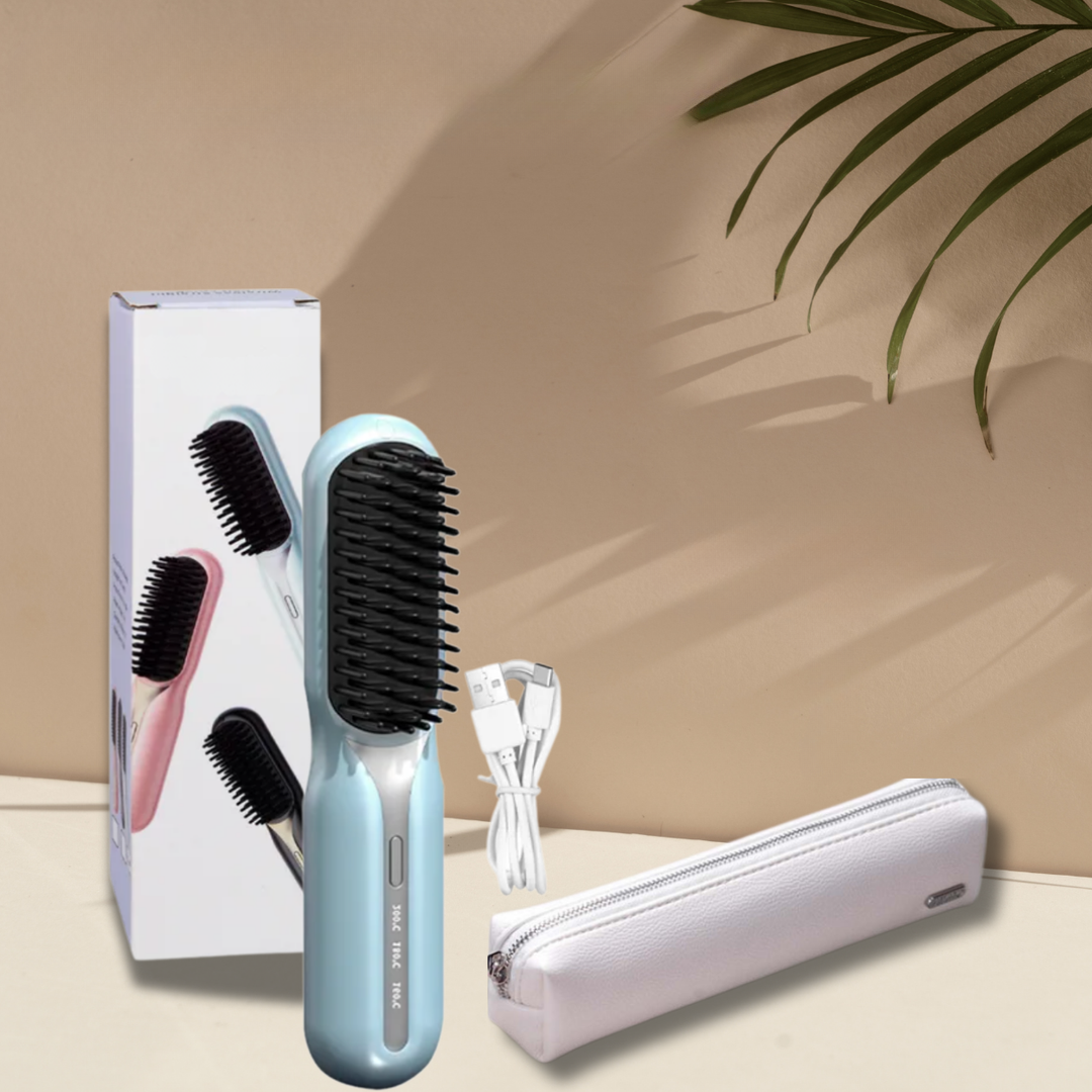Wireless Hair Straightener Curl Brush