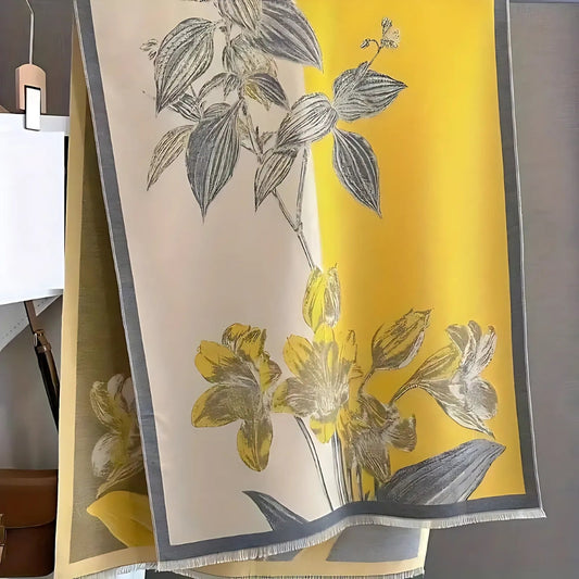 Delicate Flower Lightweight Wrap Scarf - Luxicro