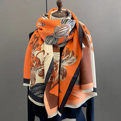 Delicate Flower Lightweight Wrap Scarf