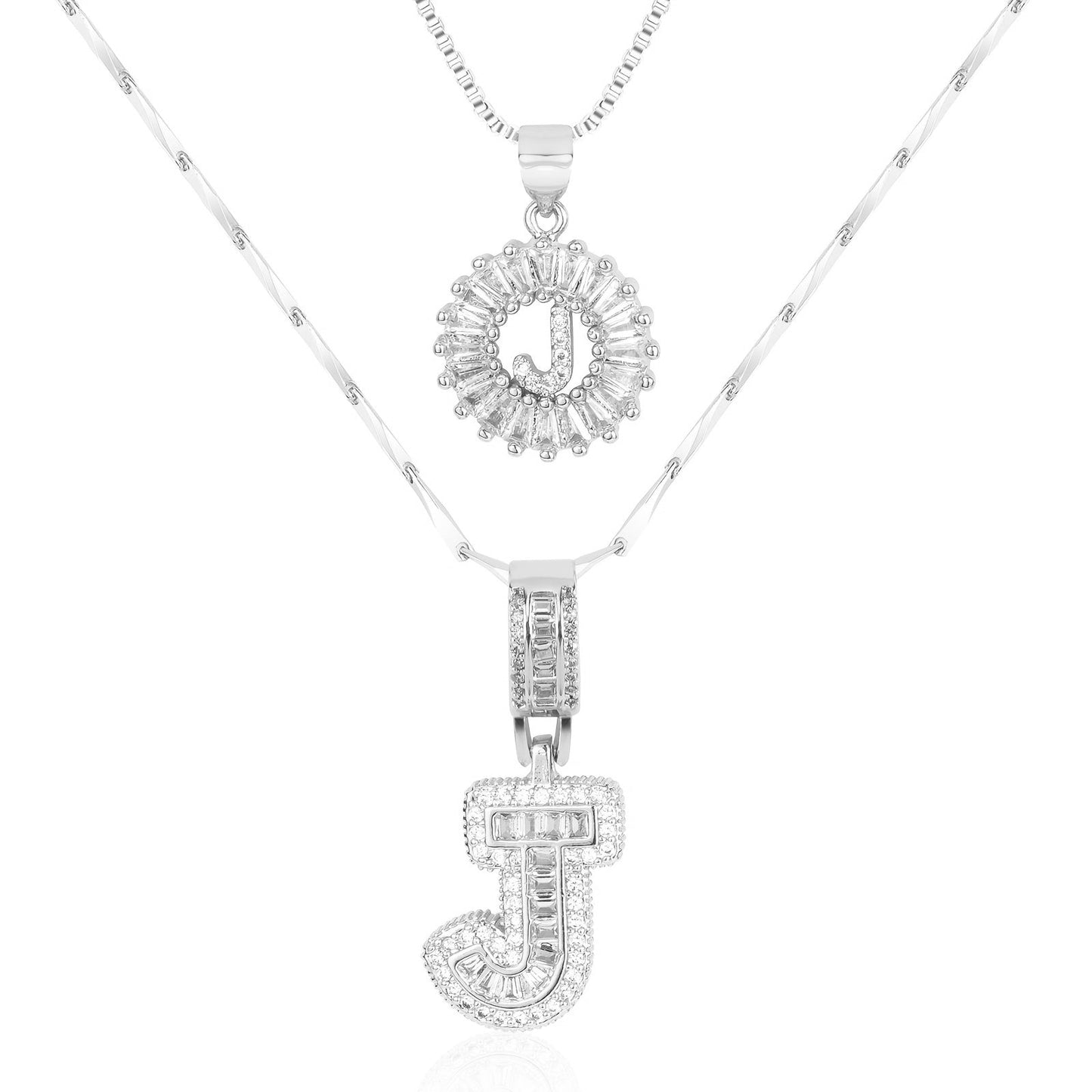 Fine 14k Gold Initial Diamond Pendant Necklace