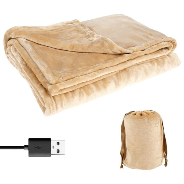 Warm Electric Throw Blanket USB Soft Plush 63x33 Inches - Luxicro
