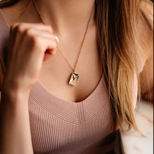 Heartfelt Letter Pendant Necklace for Her
