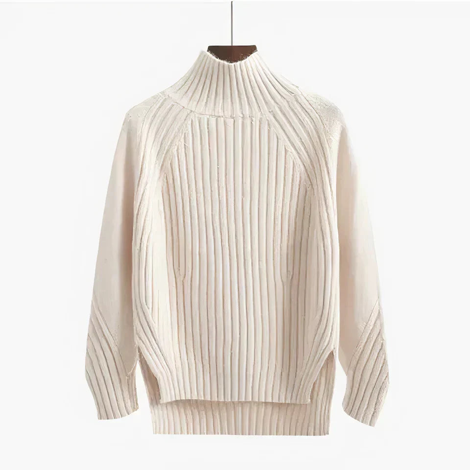 Cozy Women's Oversized Sweater - Soft Ribbed Knit