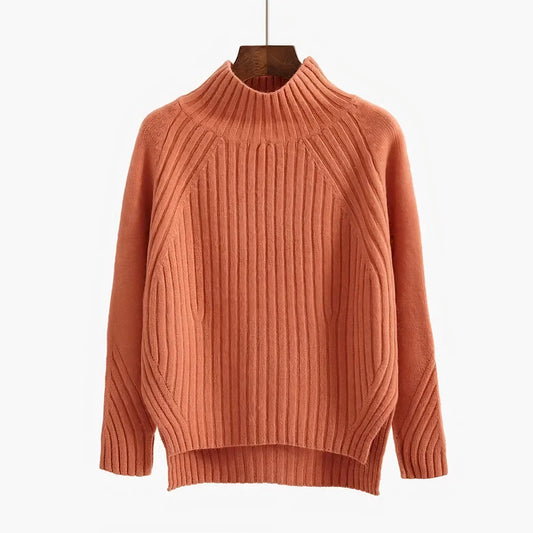 Cozy Women's Oversized Sweater - Soft Ribbed Knit - Luxicro