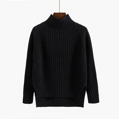 Cozy Women's Oversized Sweater - Soft Ribbed Knit
