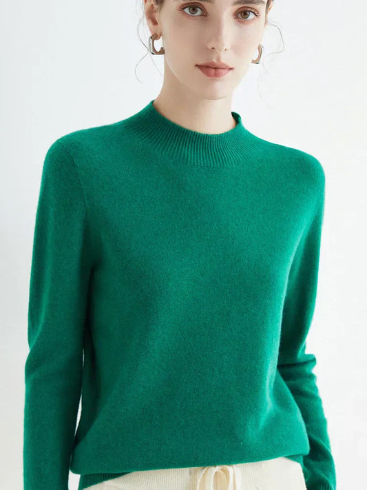 Cozy Crew Neck Wool Sweater for Women - Luxicro