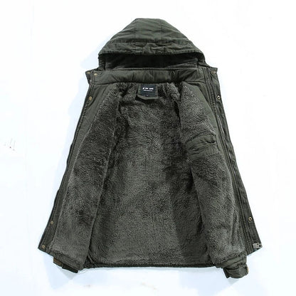 Warm Men's Fleece Hoodie - Thick Cozy Lining, Winter - Luxicro
